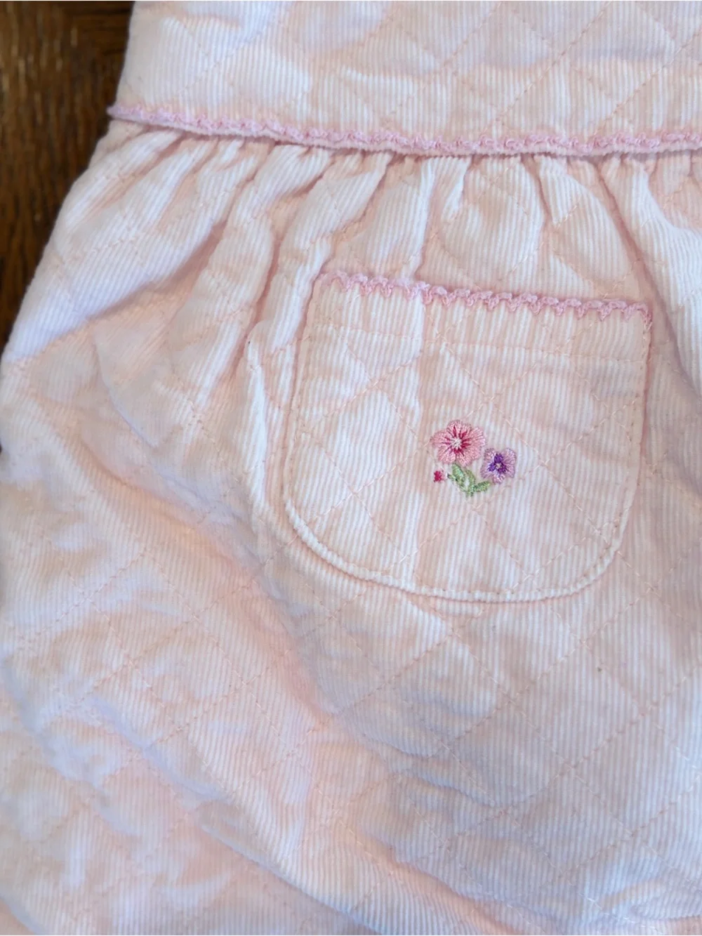 Vintage 90’s Pink Quilted Baby Romper - Unbranded